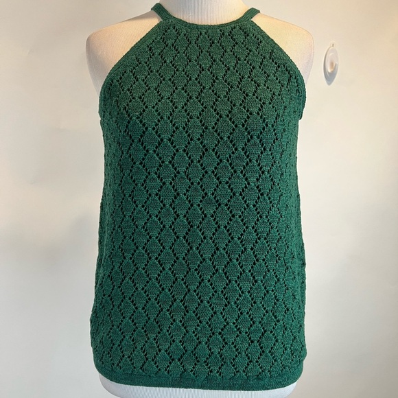 Boston Proper High Neck Crochet Knit Tank XXS - Picture 4 of 7